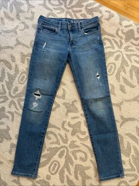 GAP Distressed Blue Skinny Jeans